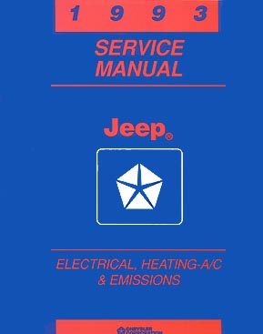 1993 Jeep Cherokee & Wrangler Shop Manual Original 93
