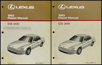 1993 Lexus ES 300 Repair Manual Original 2 Volume Set