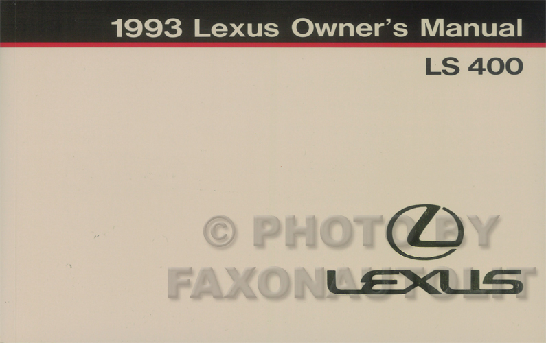 1993 Lexus LS 400 Owners Manual Original