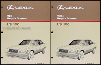 1993 Lexus LS 400 Repair Manual Original 2 Volume Set