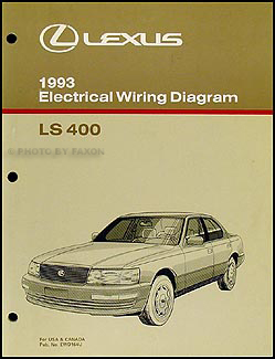 1993 Lexus LS 400 Wiring Diagram Manual Original