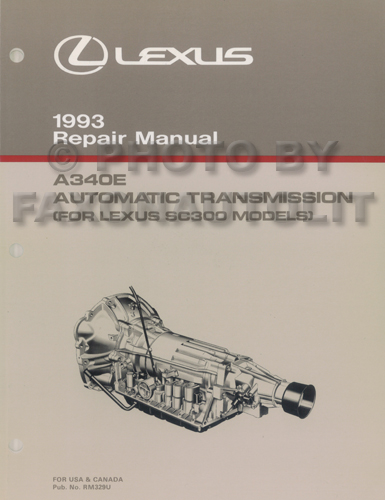 1993 Lexus SC 300 Automatic Transmission Overhaul Manual Original