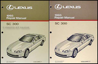 1993 Lexus SC 300 Repair Manual Original 2 Volume Set