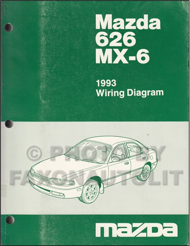 1993 Mazda 626 and MX-6 Wiring Diagram Manual Original