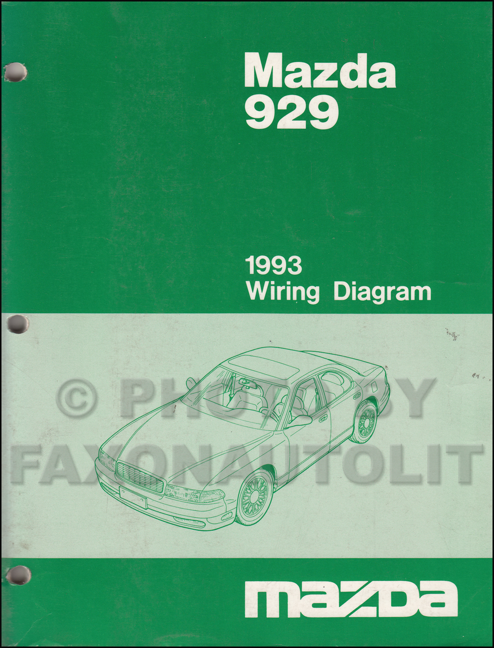 1993 Mazda 929 Wiring Diagram Manual Original