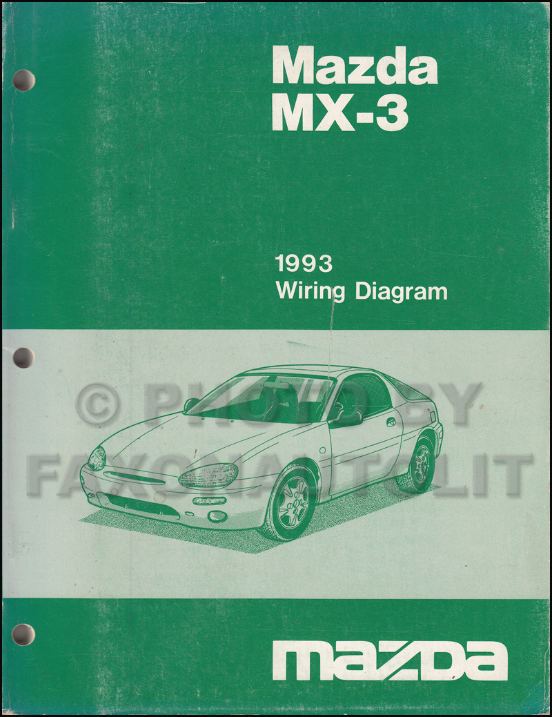 1993 Mazda MX-3 Wiring Diagram Manual Original
