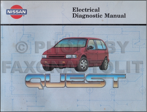 1993 Nissan Quest Electrical Diagnosis Manual Original