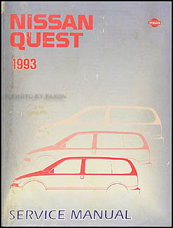 1993 Nissan Quest Van Repair Manual Original