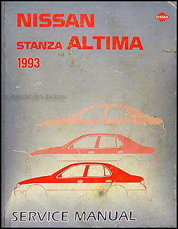 1993 Nissan Stanza Altima Repair Manual Original