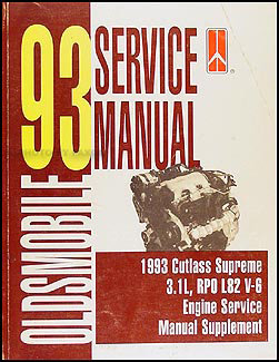 1993 Olds Cutlass Supreme 3.1L V-6 Engine Repair Manual Original 