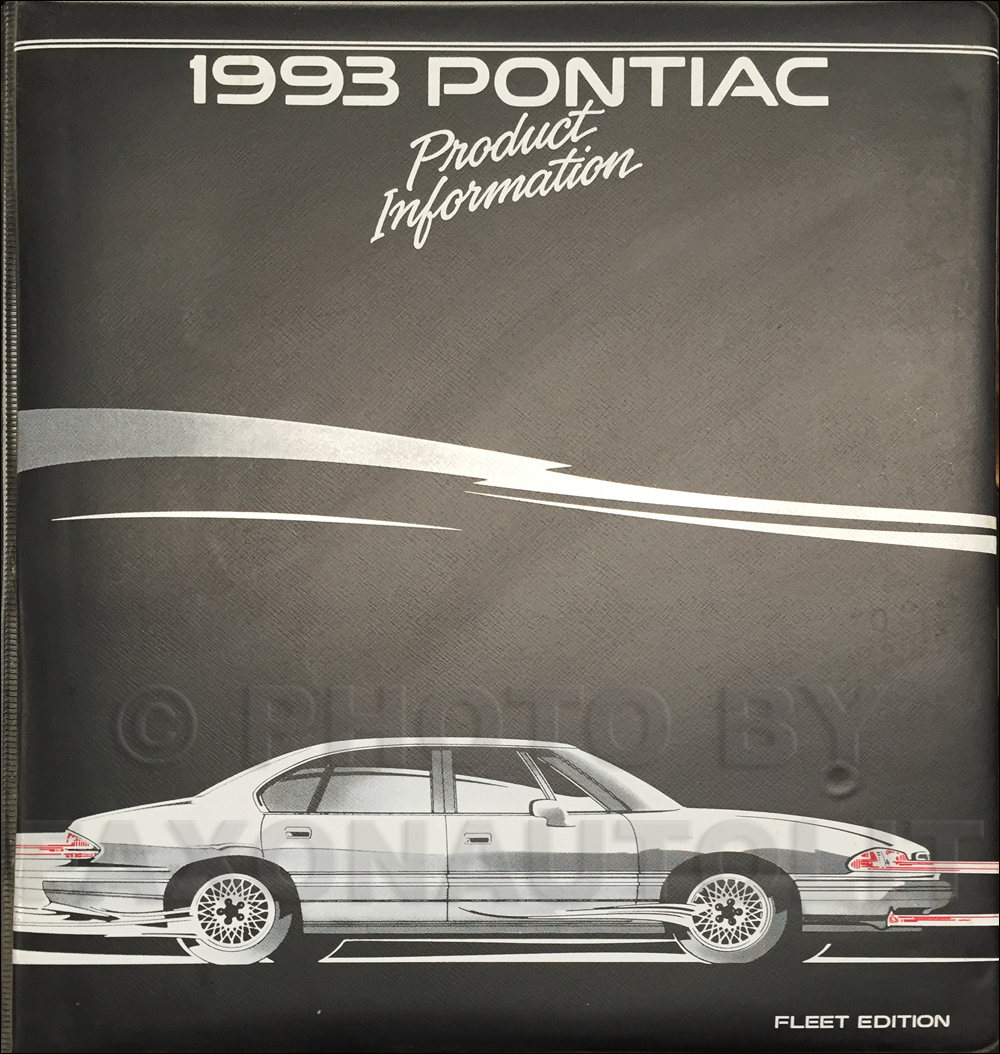1993 Pontiac Color & Upholstery, Data Book Dealer Album FLEET Edition Original