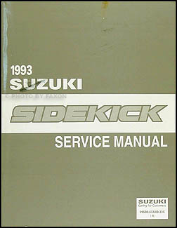 1993 Suzuki Sidekick Repair Manual Original