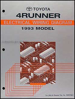 1993 Toyota 4Runner Wiring Diagram Manual Original
