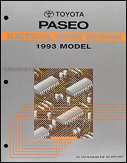 1993 Toyota Paseo Wiring Diagram Manual Original