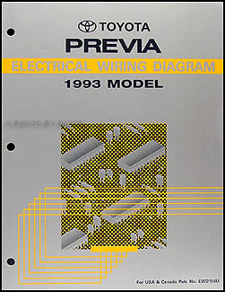 1993 Toyota Previa Wiring Diagram Manual Original 