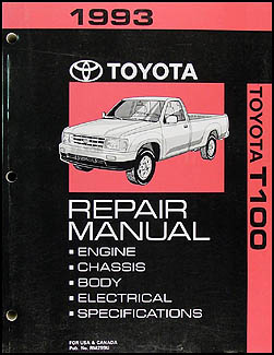 1993 Toyota T100 Repair Manual Original 
