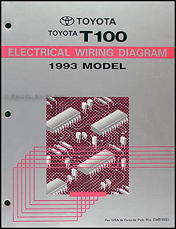 1993 Toyota T100 Truck Wiring Diagram Manual Original