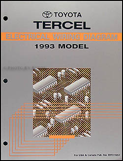 1993 Toyota Tercel Wiring Diagram Manual Original