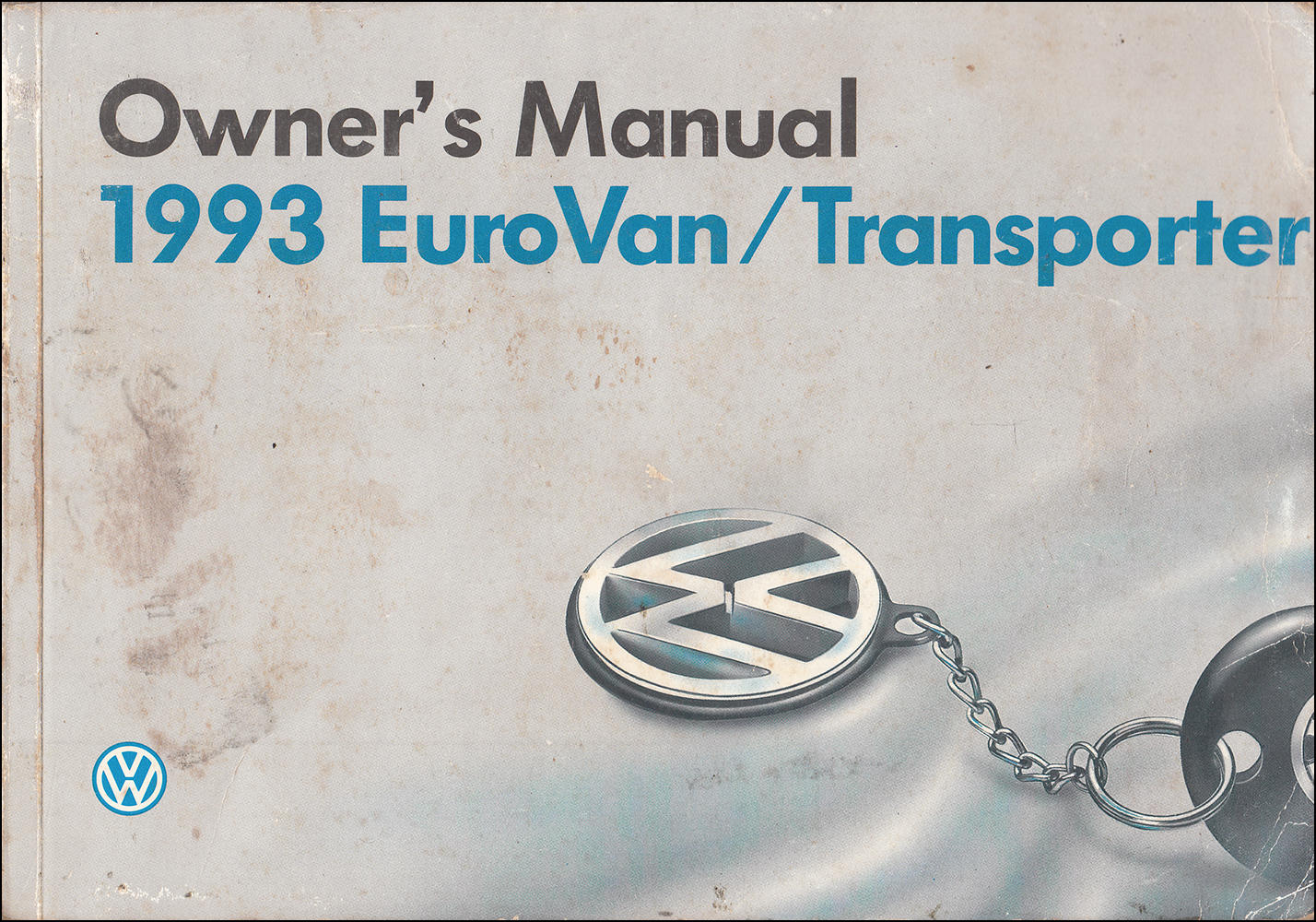 1993 Volkswagen EuroVan Owner's Manual Original
