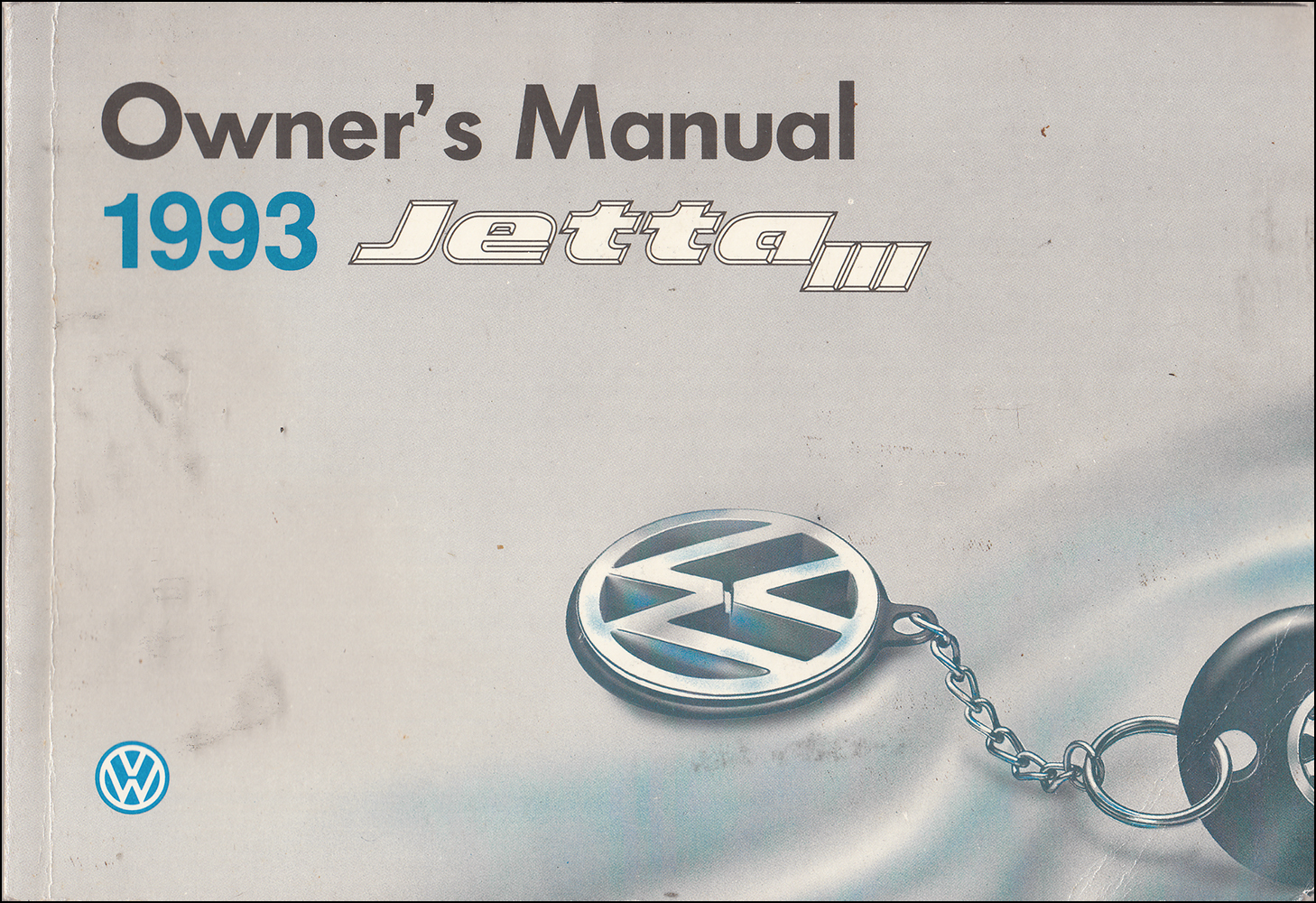 1993 Volkswagen Jetta Sedan Owner's Manual Original