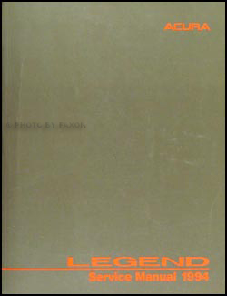 1994 Acura Legend 4 Door Sedan Repair Shop Manual Original