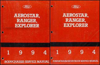 1994 Ford Aerostar Ranger and Explorer Repair Shop Manual Set Original