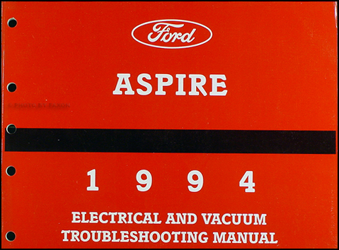 1994 Ford Aspire Electrical & Vacuum Troubleshooting Manual Original