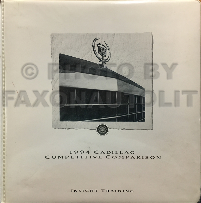 1994 Cadillac Competitive Comparison Guide Original Dealer Album