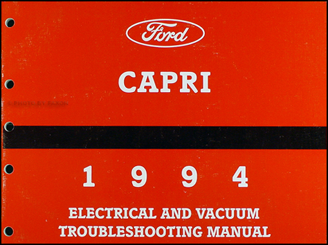 1994 Mercury Capri Electrical & Vacuum Troubleshooting Manual Original 