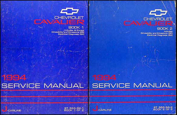 1994 Chevrolet Cavalier Shop Manual Original Set