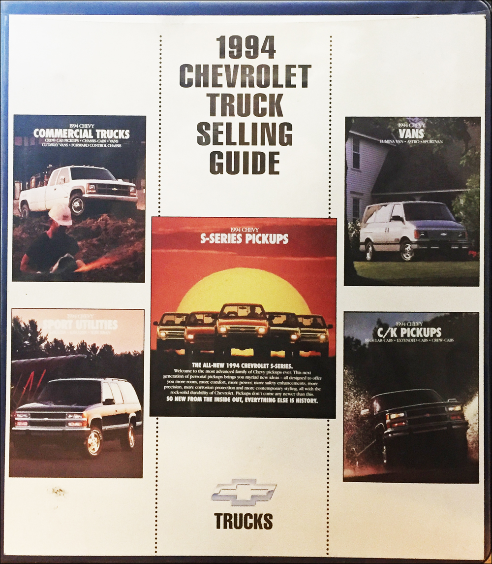 1994 Chevrolet Light Truck Data Book and Color and Upholstery Dealer Album Original Canadian