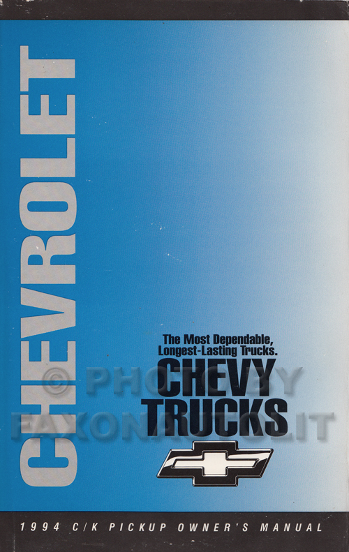 1994 Chevrolet C/K Pickup Truck Owner's Manual Original 1500-3500 Cheyenne Silverado WT