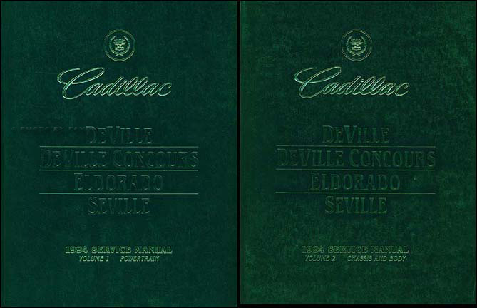 1994 Cadillac Repair Shop Manual Original Deville Concours Eldorado Seville