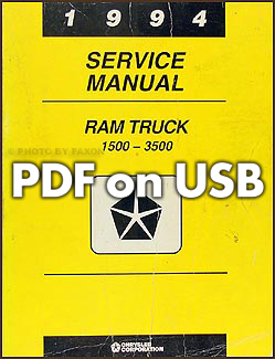 1994 Dodge Ram 1500-3500 Truck Repair Shop Manual USB