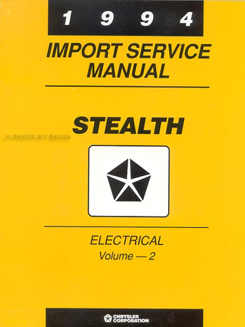 1994 Dodge Stealth Shop Manual Original 2 volume Set 94 including R T, R T Turbo