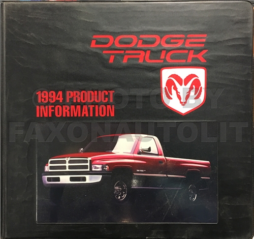 1994 Dodge Truck Color & Upholstery Album and Data Book Original