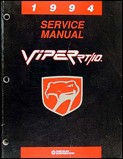 1994 Viper RT/10 Repair Manual Original