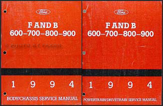 1994 Ford F & B 600 through 900 Medium/Heavy Truck Repair Shop Manual Set