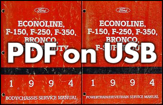 1979 Ford Truck CD Shop Manual 79 F100-350 Pickup Bronco and Van