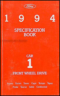 1994 Ford Lincoln Mercury FWD Car Service Specifications Book Original