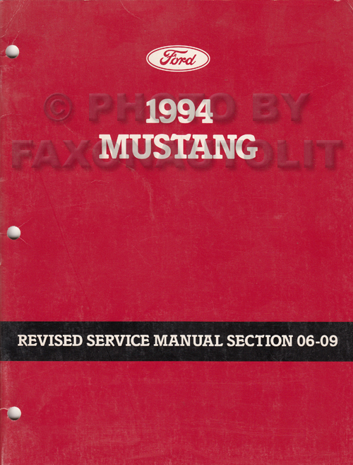 1994 Ford Mustang Anti-Lock Brake System (ABS) Repair Shop Manual Original