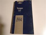 1994 Ford Tempo Owner's Manual Original
