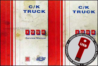 1994 Chevrolet GMC C/K Service, Overhaul, Electrical Diagnosis Manual Set on USB