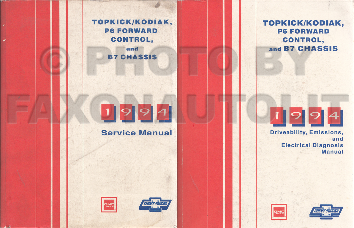 1994 Topkick, Kodiak, B7, P6 Truck Repair Manual Original 2 Volume Set