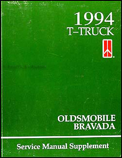 1994 Oldsmobile Bravada Shop Manual Original Supplement 