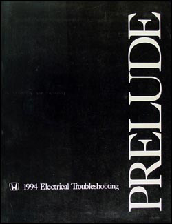 1994 Honda Prelude Electrical Troubleshooting Manual Original 