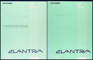 1994 Hyundai Elantra Shop Manual Original 2 Vol. Set