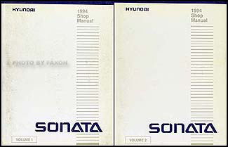 1994 Hyundai Sonata Shop Manual Original 2 Volume Set