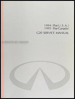 1994 Infiniti G20 Repair Manual Original 