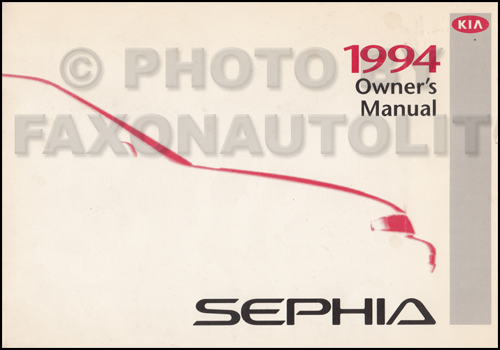 1994 Kia Sephia Owners Manual Original